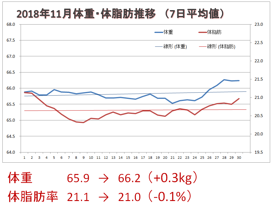 11月ダイエット結果